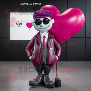 Magenta hjerteformede...