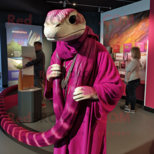 Magenta-Python Maskottchen...