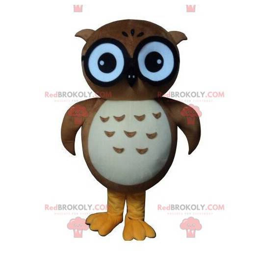 Uggla maskot, uggla, brun uggla kostym - Redbrokoly.com