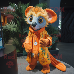 Oranje Aye-Aye mascotte...