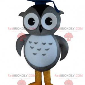 Great gray owl mascot, owl costume, graduate - Redbrokoly.com