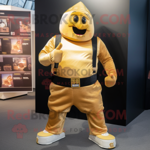 Gold Commando maskot kostym...