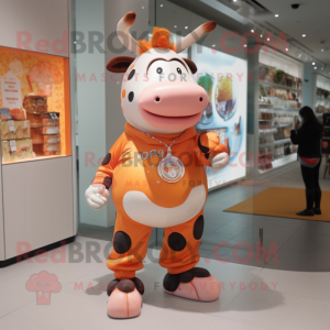 Peach Cow mascotte kostuum...