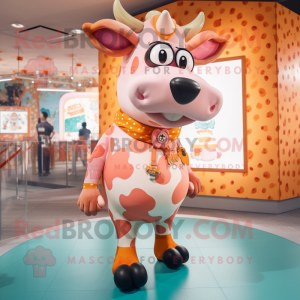 Peach Cow mascotte kostuum...