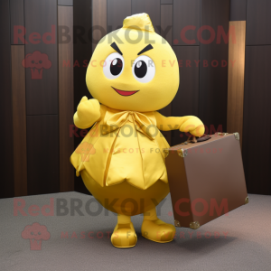 Gold Plomme maskot...