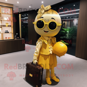 Gold Plomme maskot...