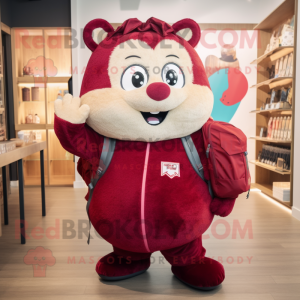 Maroon hamster maskot...