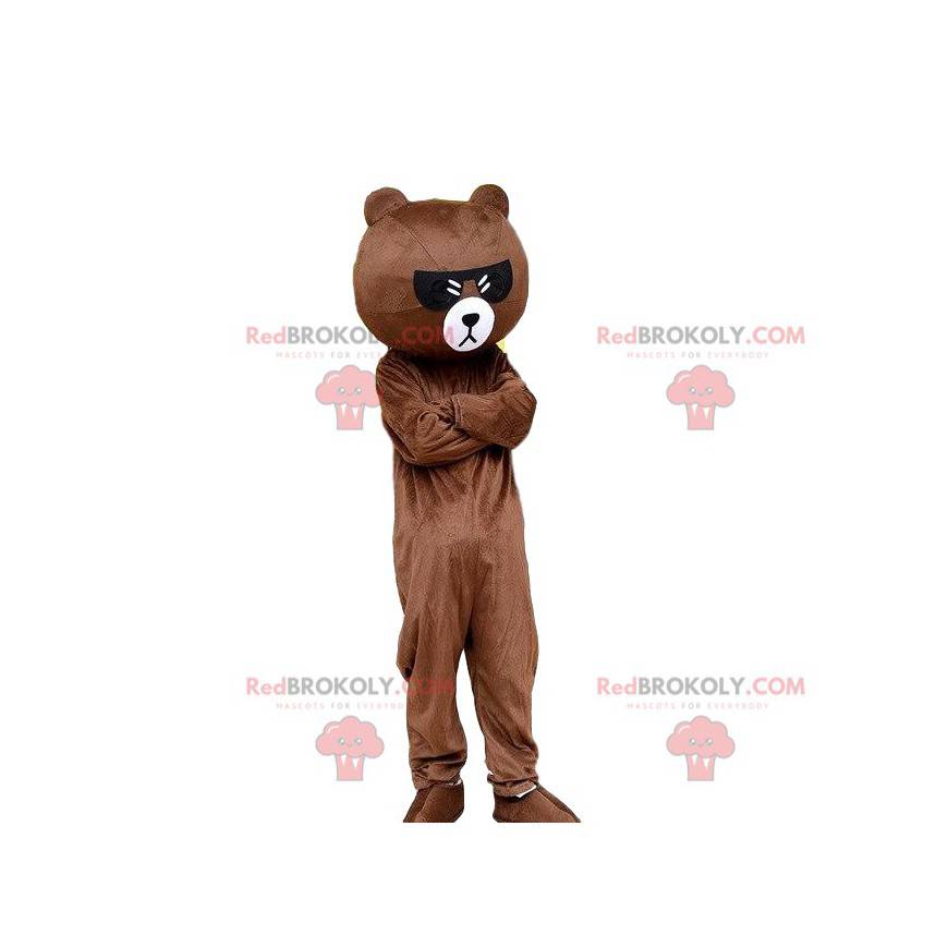 Bamse kostume med mørke briller, bjørn kostume - Redbrokoly.com