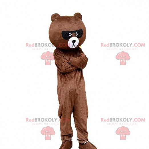 Teddy bear costume with dark glasses, bear costume -