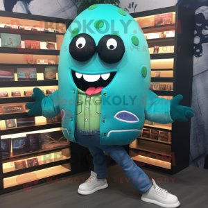 Cyan Tacos maskot kostume...