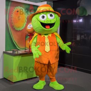 Lime Green Orange mascotte...