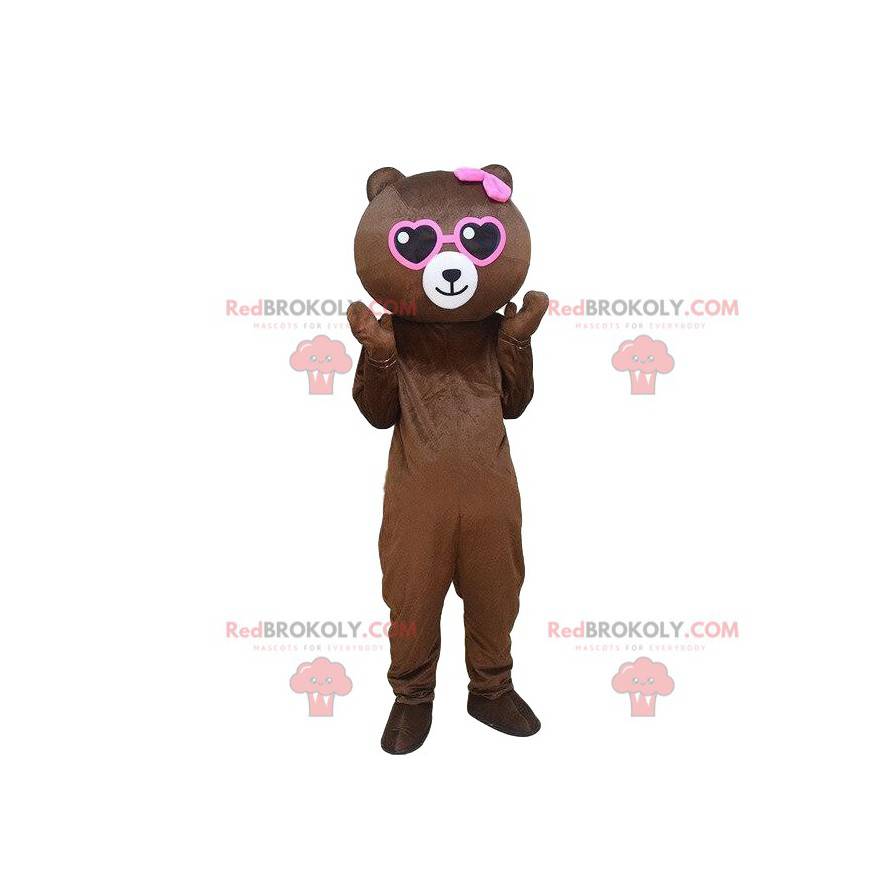 Teddy bear mascot, pink bear costume, bear costume -