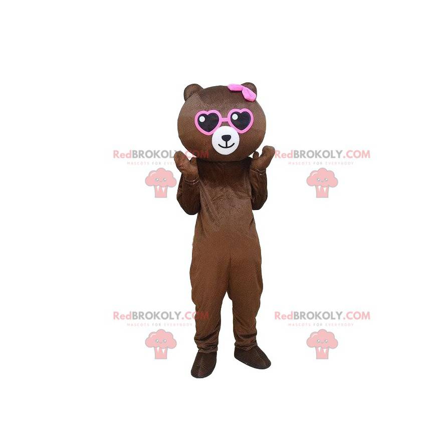 Teddybär Maskottchen, rosa Bärenkostüm, Bärenkostüm -