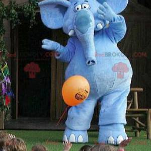 Gigantisk blå elefant maskot - Redbrokoly.com