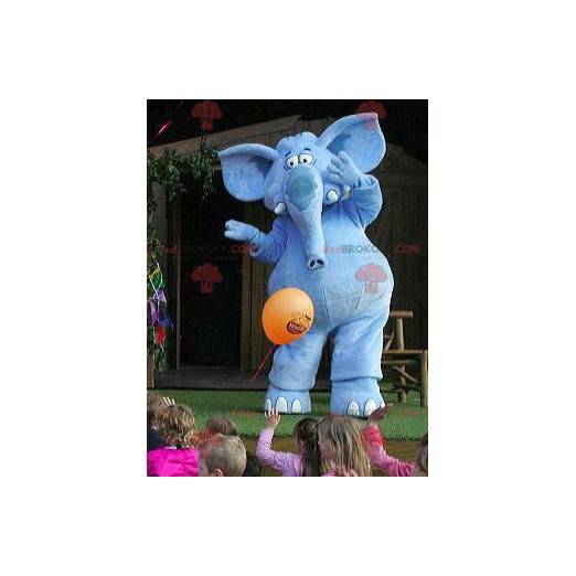 Reusachtige blauwe olifant mascotte - Redbrokoly.com