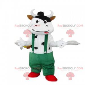 Mascotte de vache, costume de la ferme, déguisement bovin -