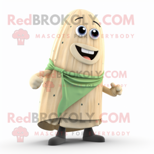 Beige agurkmaskot kostyme...