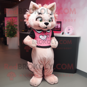 Różowy Bobcat w kostiumie...