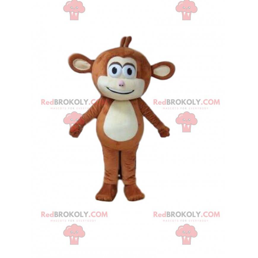 Monkey mascot, chimpanzee costume, jungle animal -