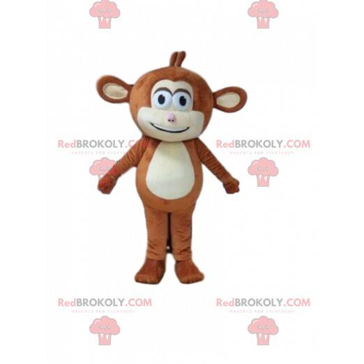 Mascotte scimmia, costume scimpanzé, animale della giungla -