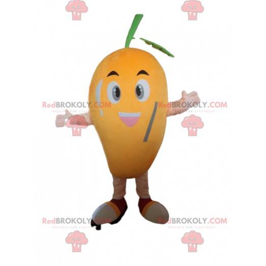 Mango-mascotte, fruitkostuum, vermomming van exotisch fruit -