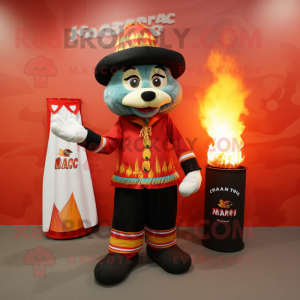  Fire Eater maskot kostym...