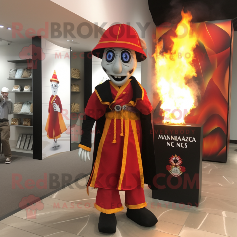 nan Fire Eater mascot costume character dressed with a Cover-up and Tote bags nan Fire Eater mascot costume character dressed with a Cover-up and Tote bags
