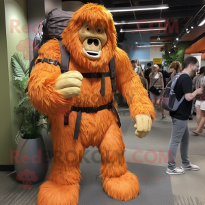 Orange Sasquatch mascotte...