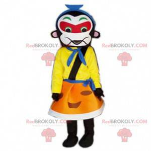 Fargerik samurai-maskot, asiatisk drakt, keiserlig forkledning