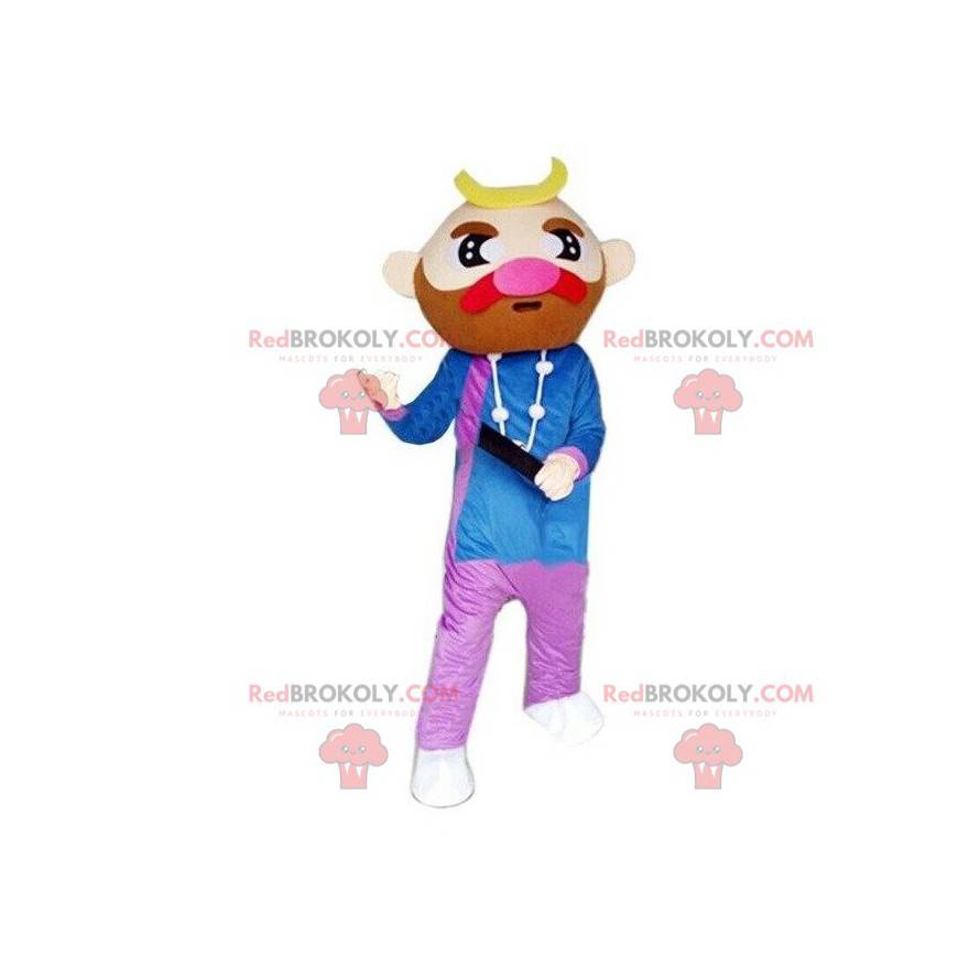 Mustached man mascot, bearded costume, lumberjack costume -