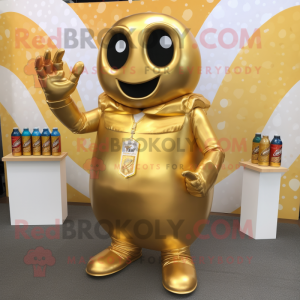 Gold Soda Can maskot...