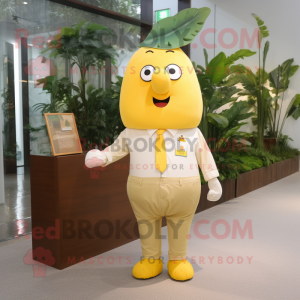 Gul Mango maskot kostume...