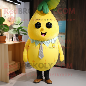 Gul Mango maskot kostume...