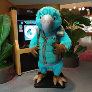 Turquoise Kiwi mascotte...