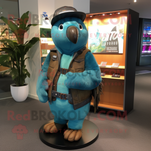 Turquoise Kiwi mascotte...