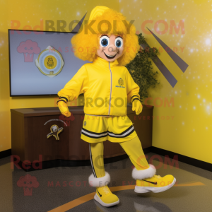 Żółty kostium maskotki Buty...