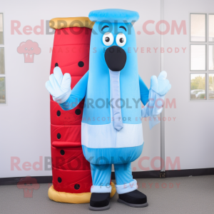 Sky Blue Hot Dogs mascotte...