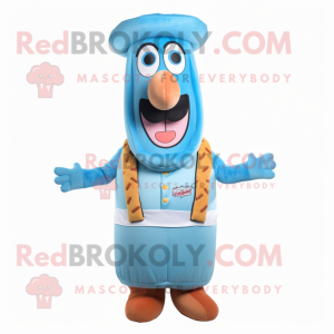 Sky Blue Hot Dogs maskot...