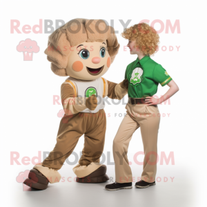 Tan Irish Dancer maskot...