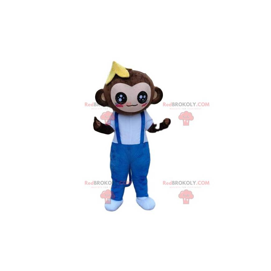 Mascota mono, disfraz de plátano, disfraz exótico -