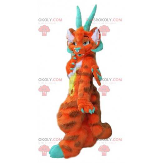 Hairy dragon mascot, dragon costume, fairy disguise -