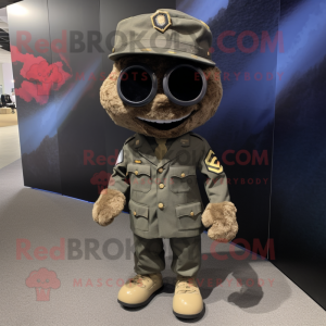 Black Army Soldier maskot...