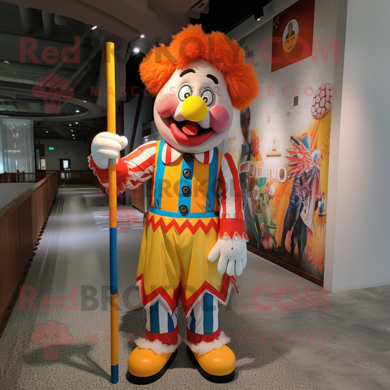 nan Clown mascot costume character dressed with a Polo Tee and Hairpins nan Clown mascot costume character dressed with a Polo Tee and Hairpins