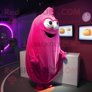 Magenta abrikoos mascotte...