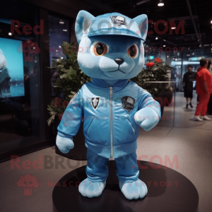 Sky Blue Cat mascotte...