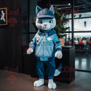 Sky Blue Cat mascotte...