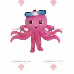 Roze octopus mascotte, octopus kostuum, zeeman kostuum -