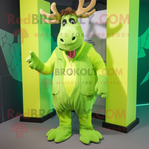 Lime Green Elk mascotte...