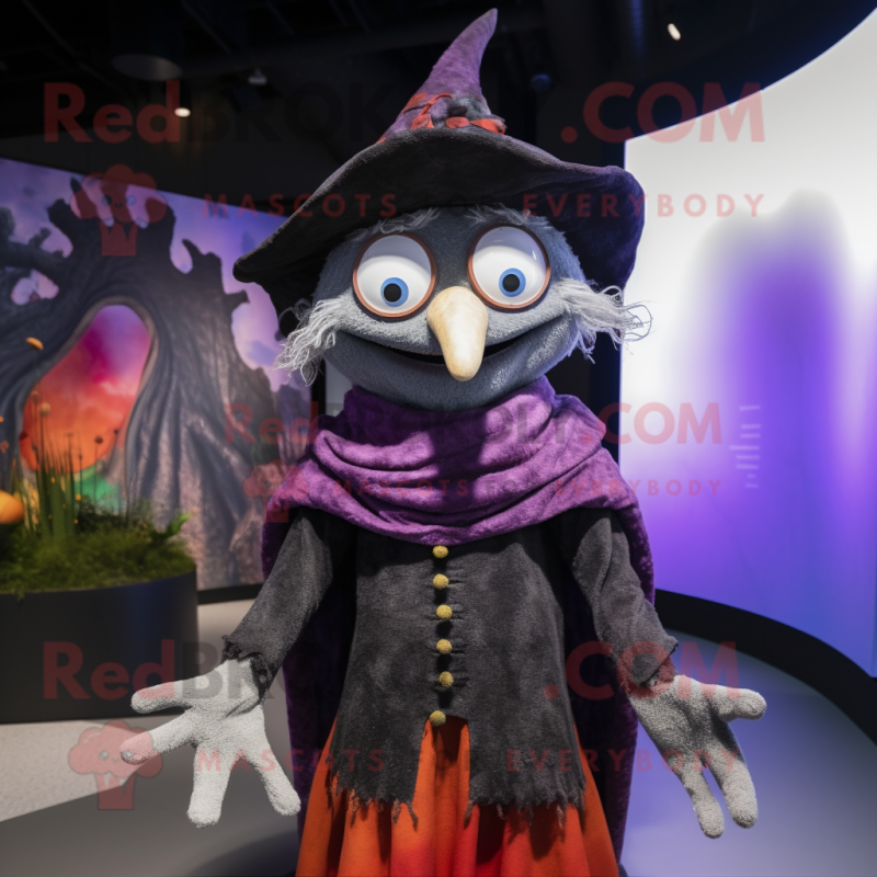 nan Witch'S Hat mascot costume character dressed with a Vest and Shawls nan Witch'S Hat mascot costume character dressed with a Vest and Shawls