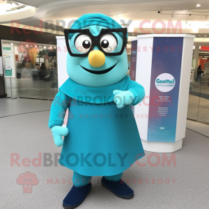 Blaugrüner Maskottchen...